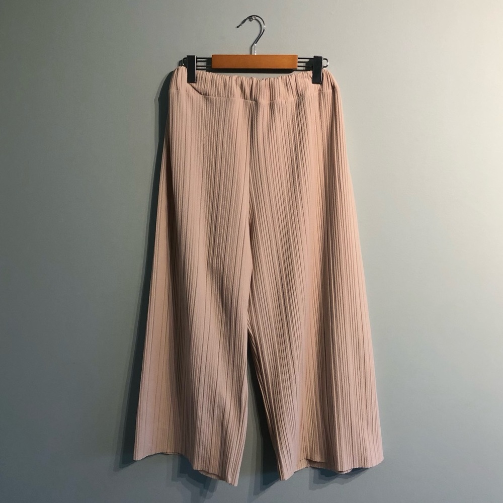 Oak + Fort Wide Leg Pleated Pants